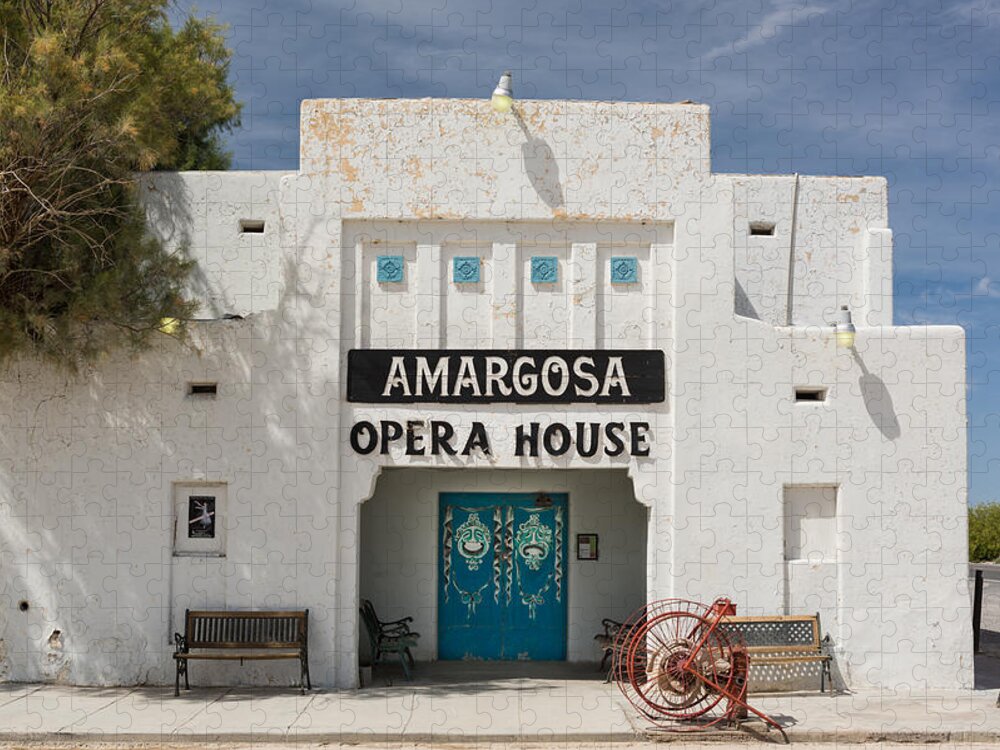 Amargosa Jigsaw Puzzle featuring the photograph Show Tonight Amargosa Opera House by Steve Gadomski