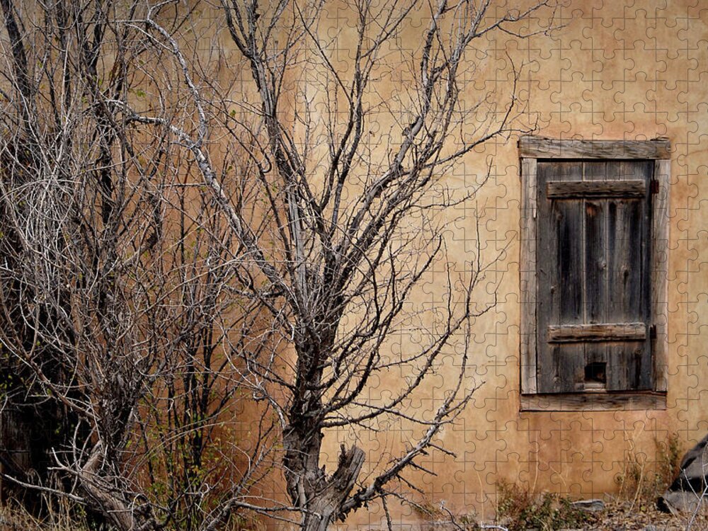Taos Jigsaw Puzzle featuring the photograph Shuttered Window by Nadalyn Larsen