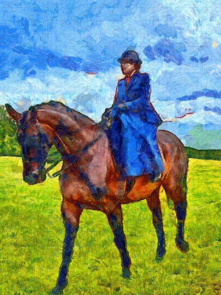 Side Saddle Jigsaw Puzzle featuring the photograph Side Saddle by Scott Carruthers