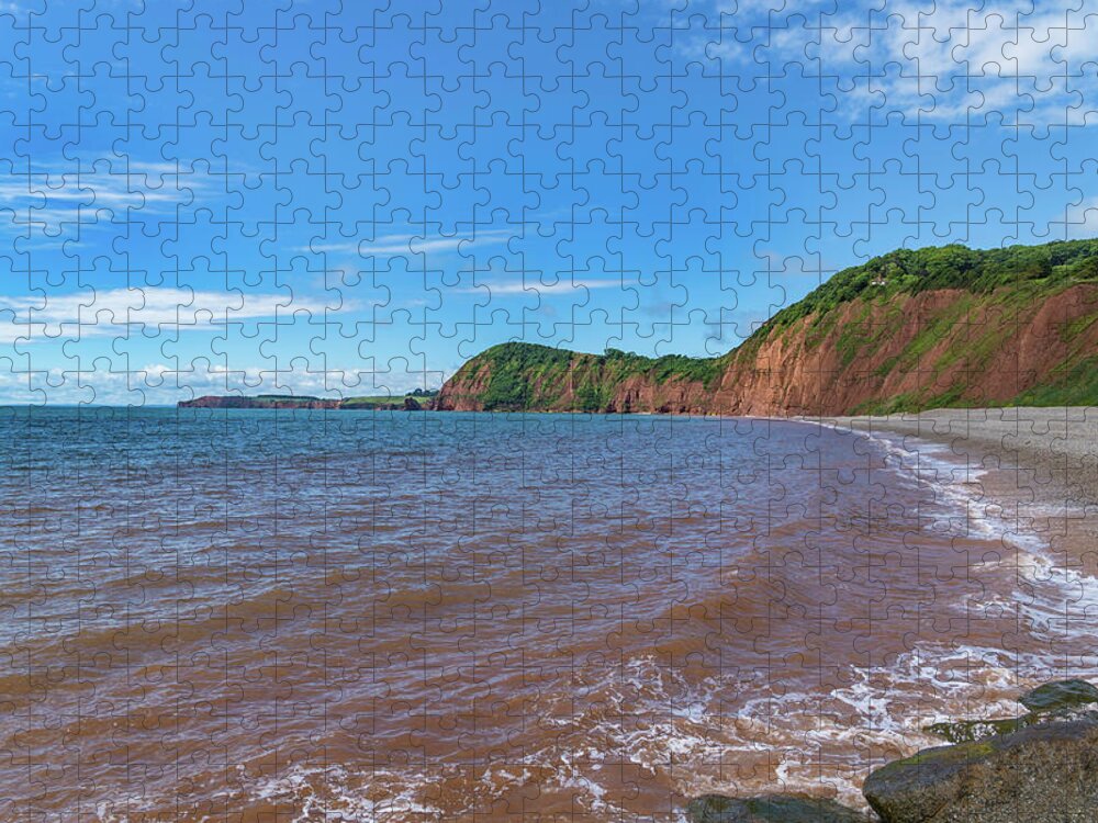 Sidmouth Jigsaw Puzzle featuring the photograph Sidmouth Jurassic Coast by Scott Carruthers