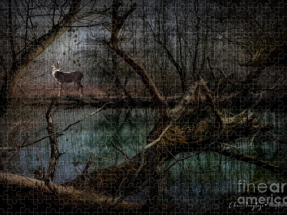 Silent Jigsaw Puzzle featuring the digital art Silent Forest by Chris Armytage