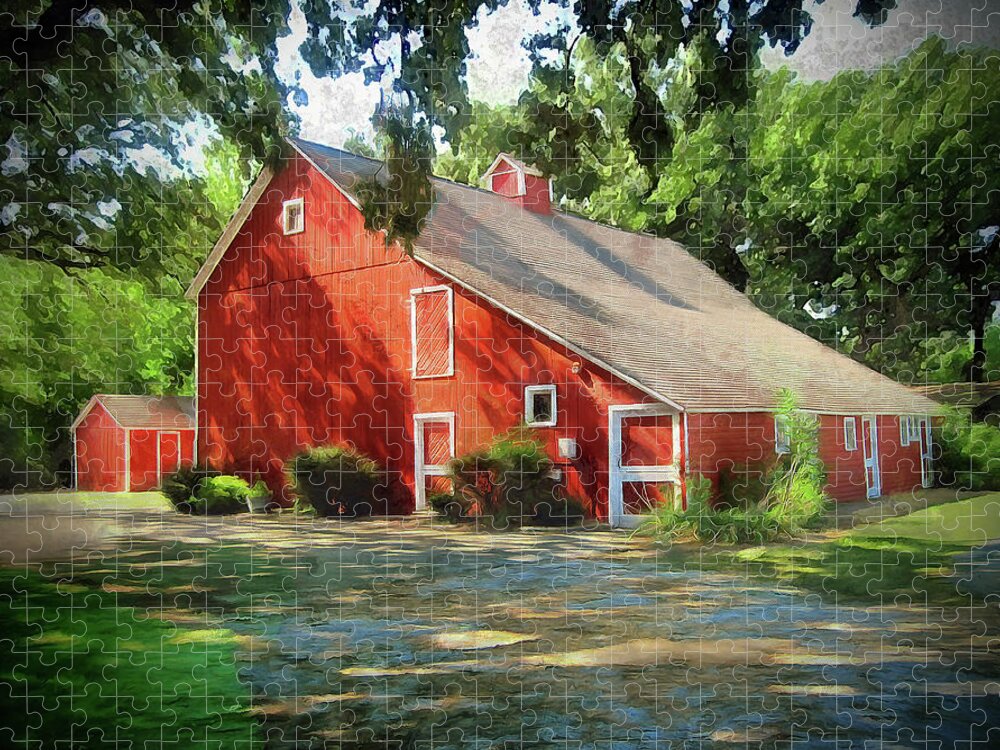 Barn Jigsaw Puzzle featuring the photograph Simpler Times by Cedric Hampton