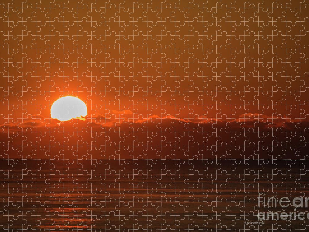 Sunset Jigsaw Puzzle featuring the photograph Sinking Sun by Roberta Byram