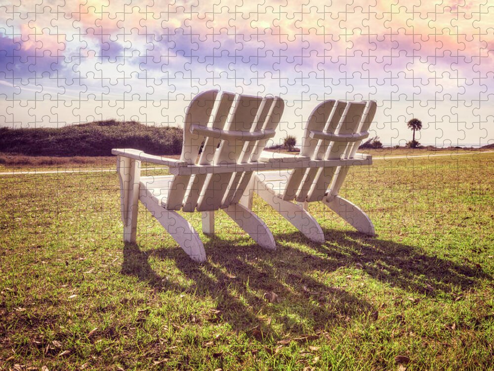 Clouds Jigsaw Puzzle featuring the photograph Sitting in the Sun by Debra and Dave Vanderlaan