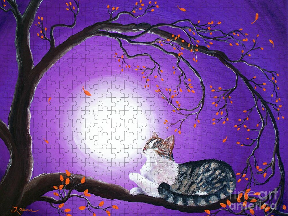 Original Jigsaw Puzzle featuring the painting Skye by Laura Iverson