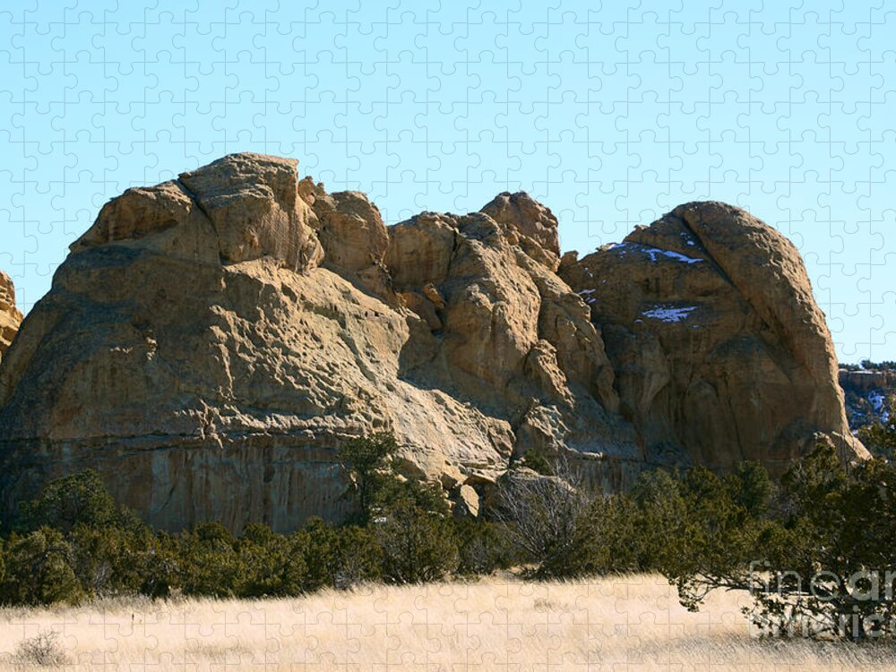 Southwest Landscape Jigsaw Puzzle featuring the photograph Sleeping elephant by Robert WK Clark