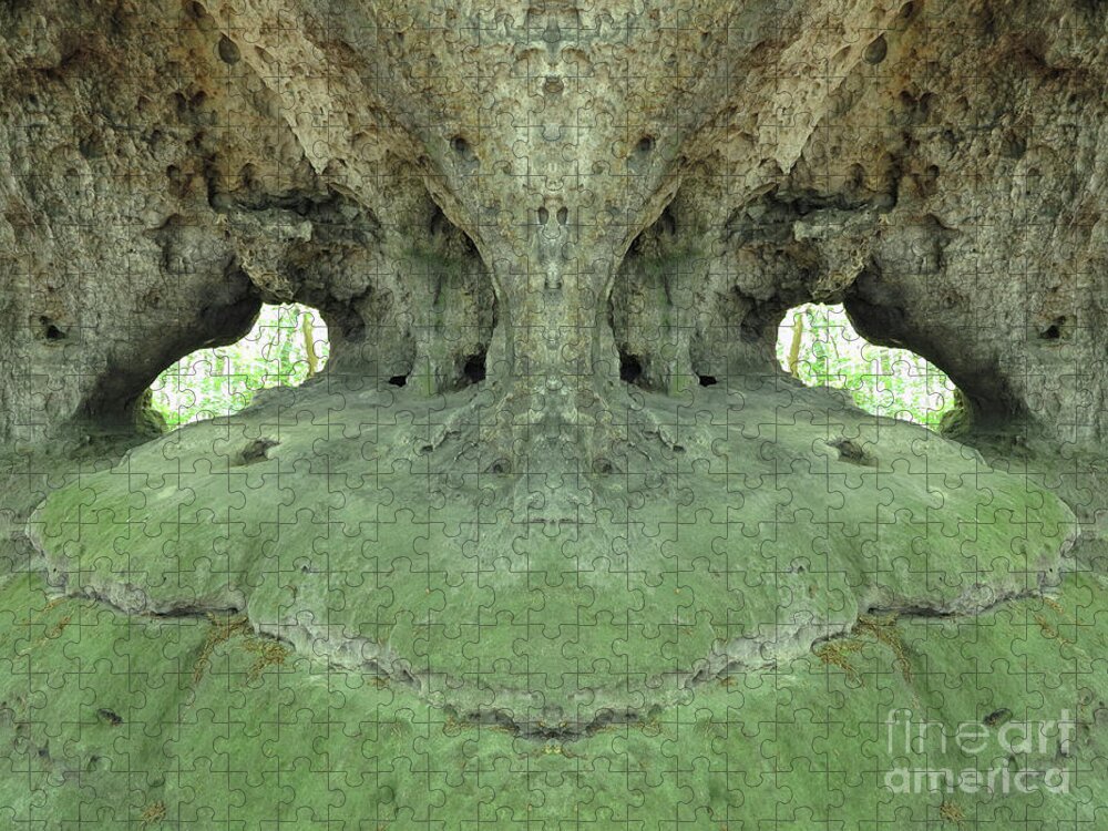Smiling Jigsaw Puzzle featuring the photograph Smiling Rock - bizarre rock formation by Michal Boubin