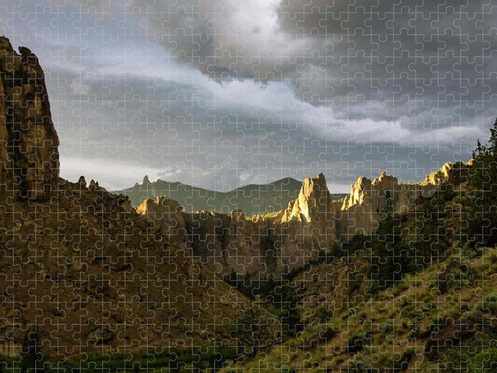 Clouds Jigsaw Puzzle featuring the photograph Smith Rock Sky by Steven Clark