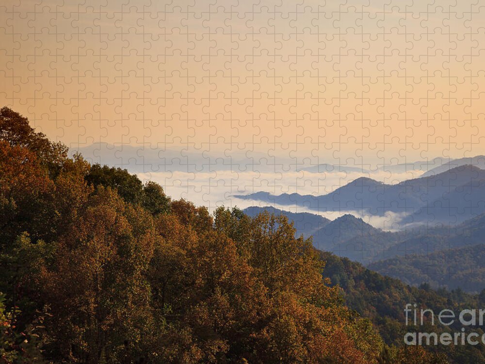 Smoky Jigsaw Puzzle featuring the photograph Smoky Mountain Sunset by Jill Lang