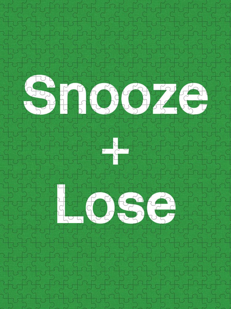 Snooze Jigsaw Puzzle featuring the digital art Snooze and Lose- Art by Linda Woods by Linda Woods
