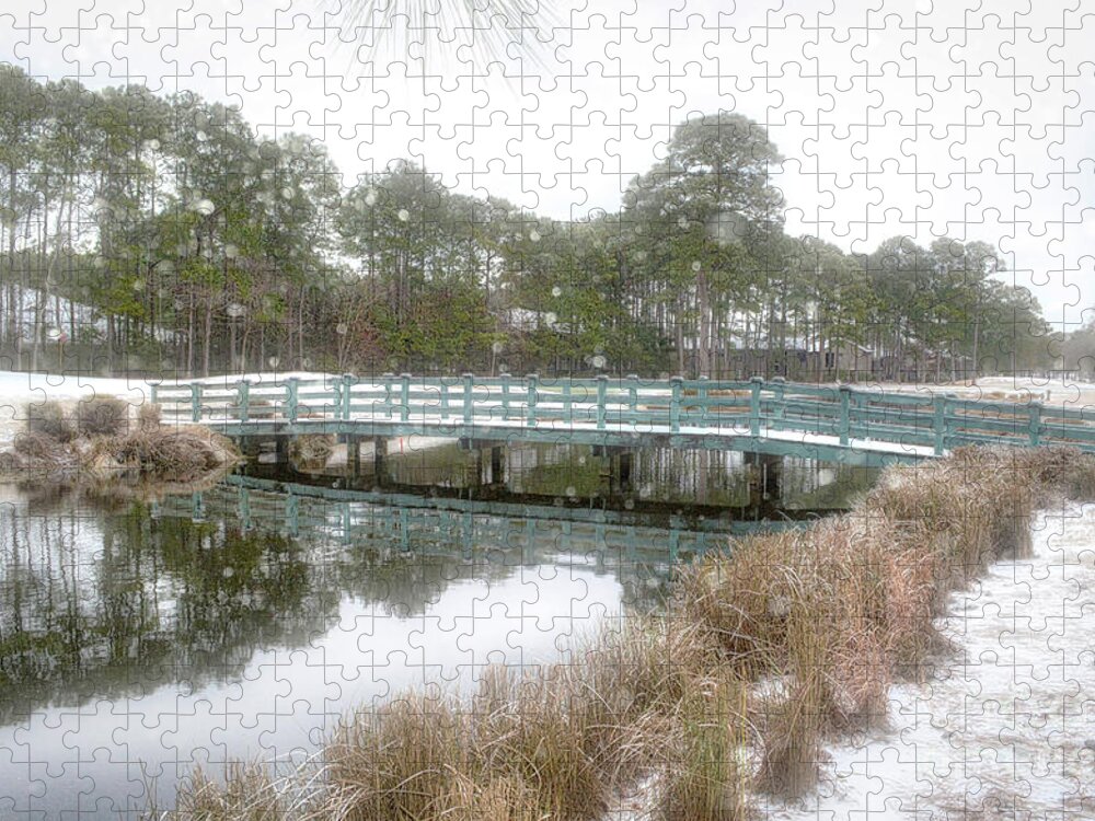 Scenic Jigsaw Puzzle featuring the photograph Snow Storm 1 by Kathy Baccari