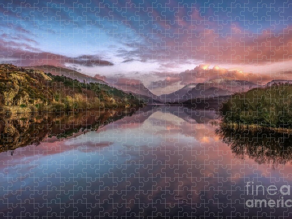 Llanberis Jigsaw Puzzle featuring the photograph Snowdon Sunset by Adrian Evans