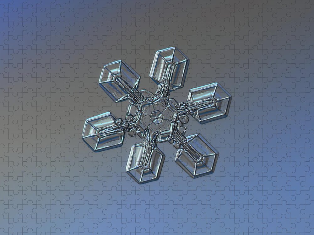 Snowflake Jigsaw Puzzle featuring the photograph Snowflake photo - High voltage by Alexey Kljatov