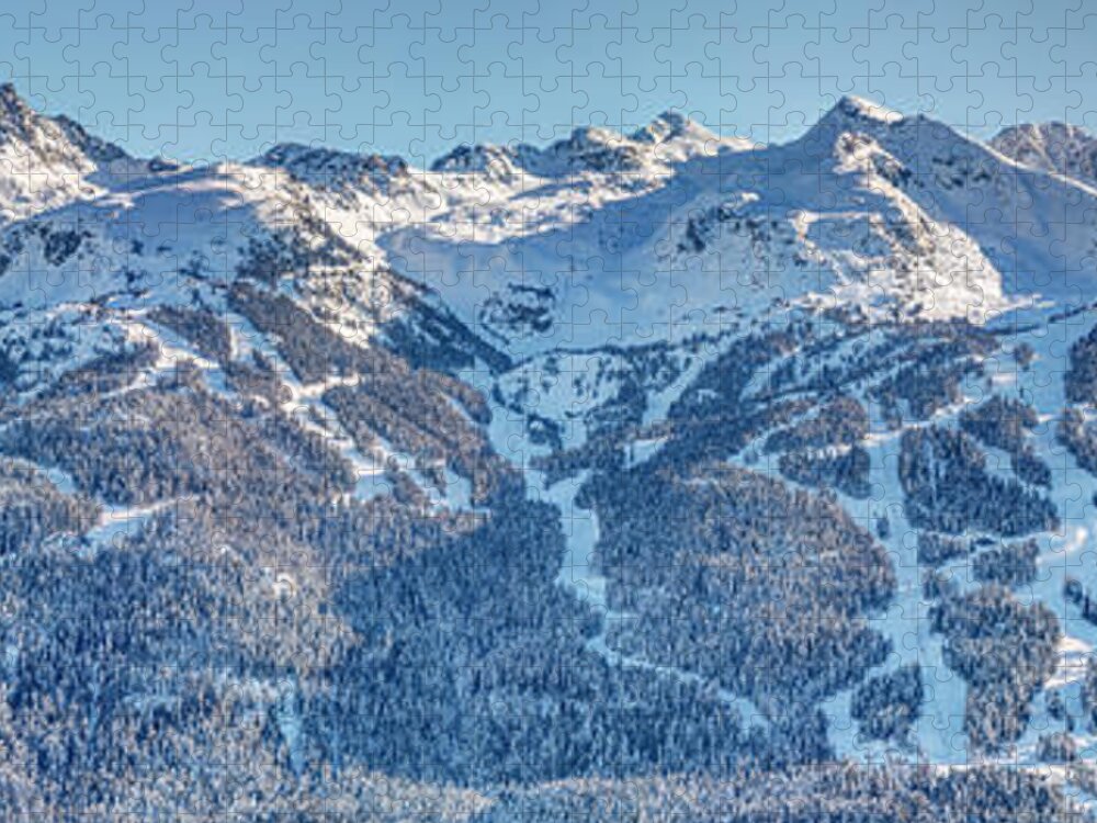 Whistler Jigsaw Puzzle featuring the photograph Snowy Blackcomb Mountain Panorama by Pierre Leclerc Photography