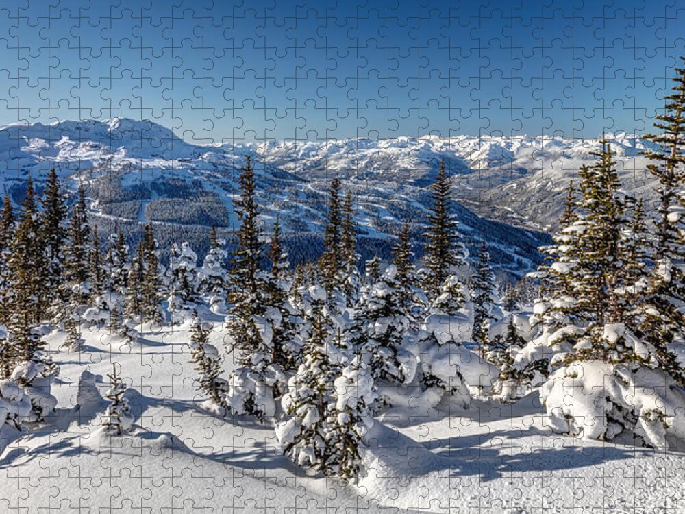 Whistler Jigsaw Puzzle featuring the photograph Snowy Whistler Mountain by Pierre Leclerc Photography