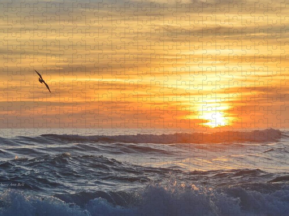Obx Sunrise Jigsaw Puzzle featuring the photograph Soaring High by Barbara Ann Bell