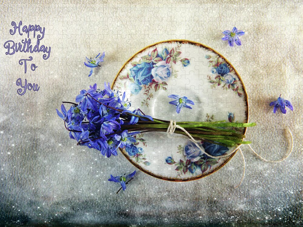 Copy Jigsaw Puzzle featuring the photograph Something Blue For You by Randi Grace Nilsberg