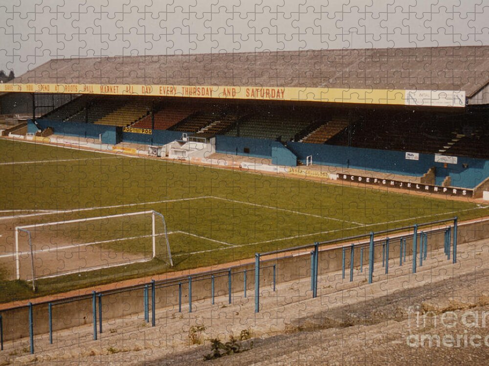  Jigsaw Puzzle featuring the photograph Southend United - Roots Hall - East Stand 2 - 1970s by Legendary Football Grounds