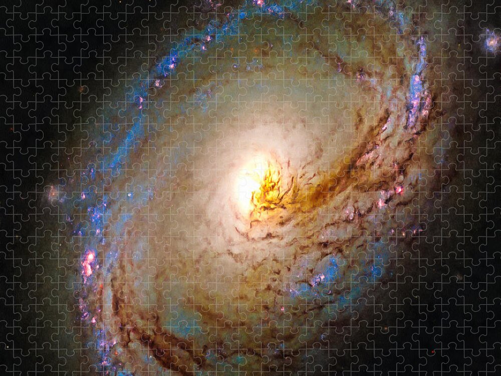 Spiral Jigsaw Puzzle featuring the photograph Space image galactic maelstrom spiral galaxy by Matthias Hauser