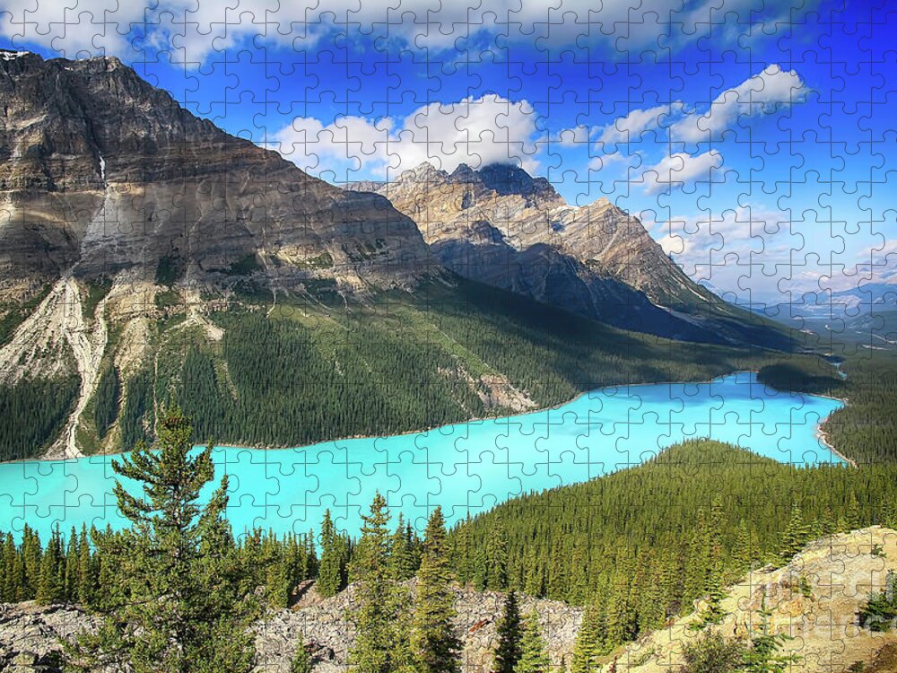 Peyto Lake Jigsaw Puzzle featuring the photograph Spectacular Peyto Lake by Teresa Zieba