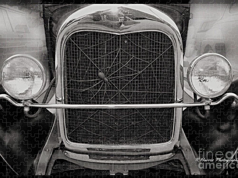 Cars Jigsaw Puzzle featuring the photograph Spider Web Grill by Randy Harris