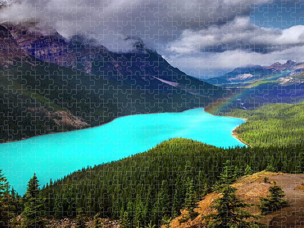 Alberta Jigsaw Puzzle featuring the photograph Spirit Of The Wolf by John Poon