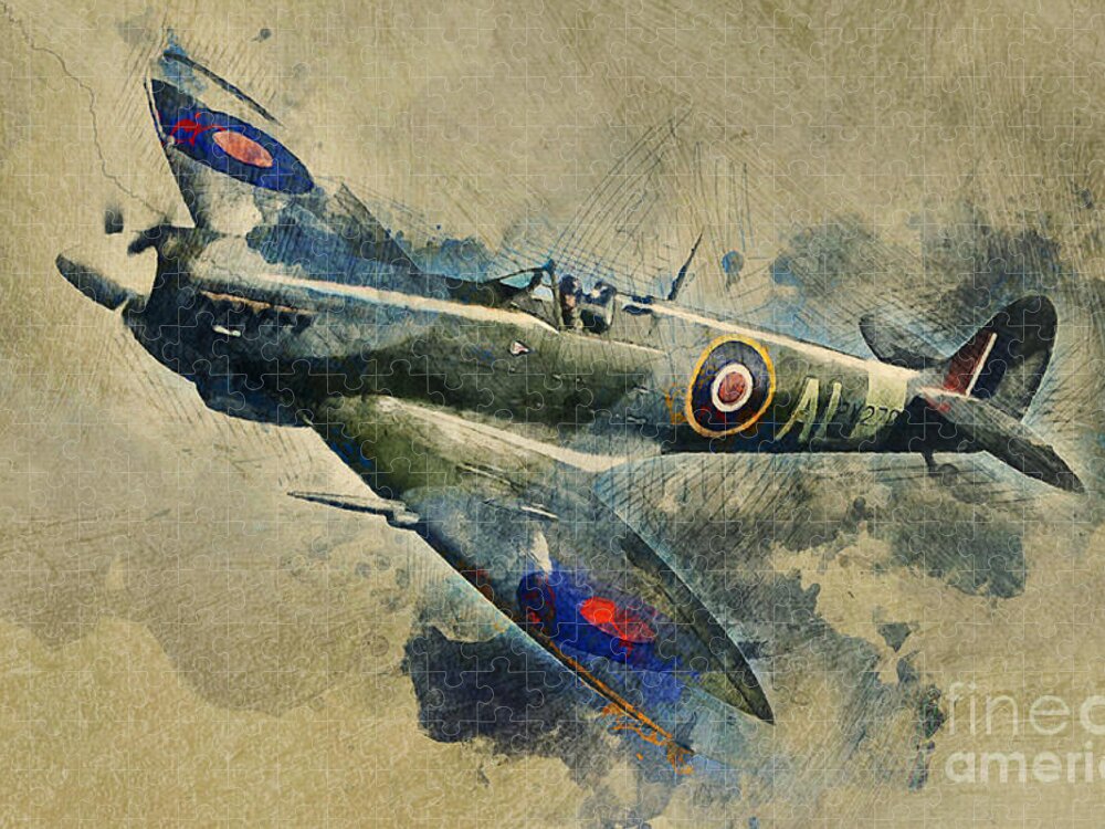 Jigsaw Puzzle Airplane Supermarine Spitfire Royal Air Force 1000 pieces NEW pano 