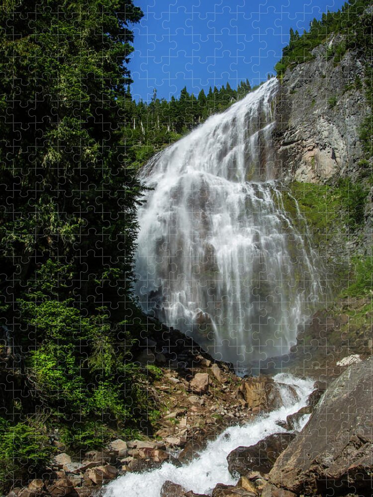 Majestic Jigsaw Puzzle featuring the photograph Spray Falls by Pelo Blanco Photo