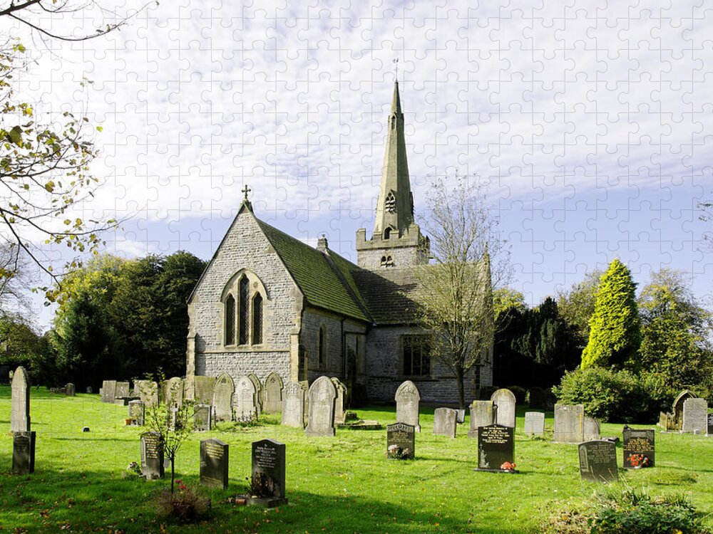Europe Jigsaw Puzzle featuring the photograph St Leonard's Church, Monyash by Rod Johnson