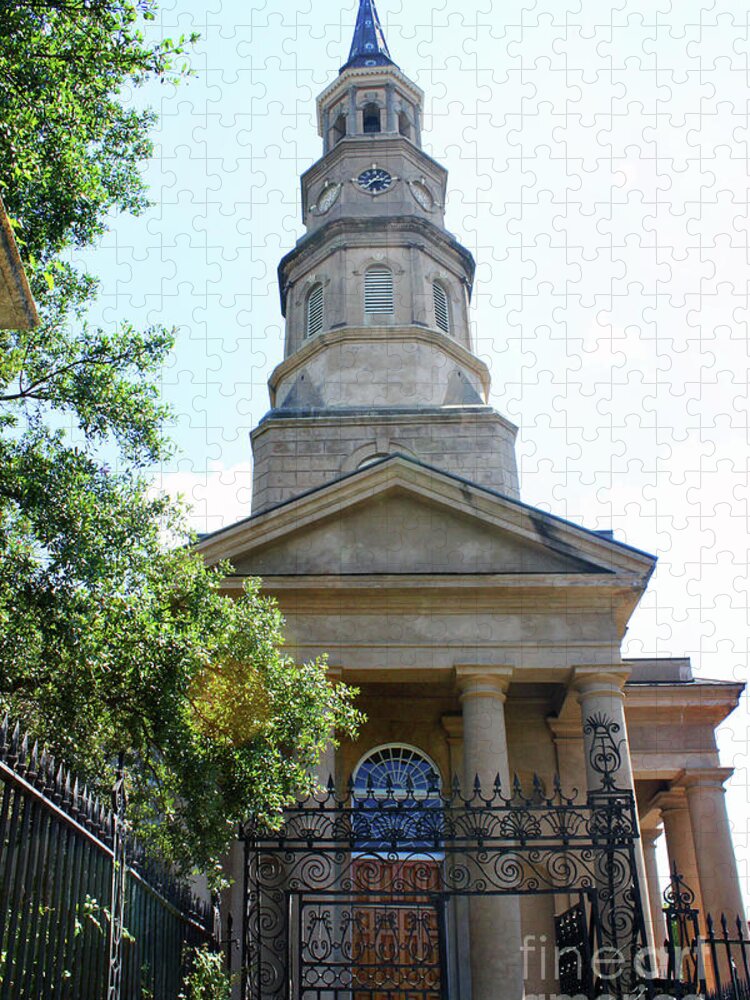 Architecture Jigsaw Puzzle featuring the photograph St. Phillips Episcopal Church, Charleston, South Carolina by Sharon McConnell