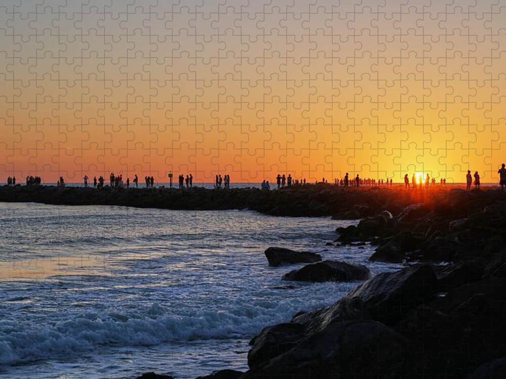 Sunsets Jigsaw Puzzle featuring the photograph Standing Room Only by Ric Schafer