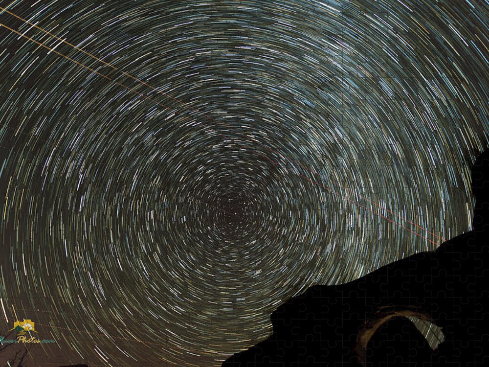 Colorado Plateau Jigsaw Puzzle featuring the photograph Star Trails by Jim Thompson