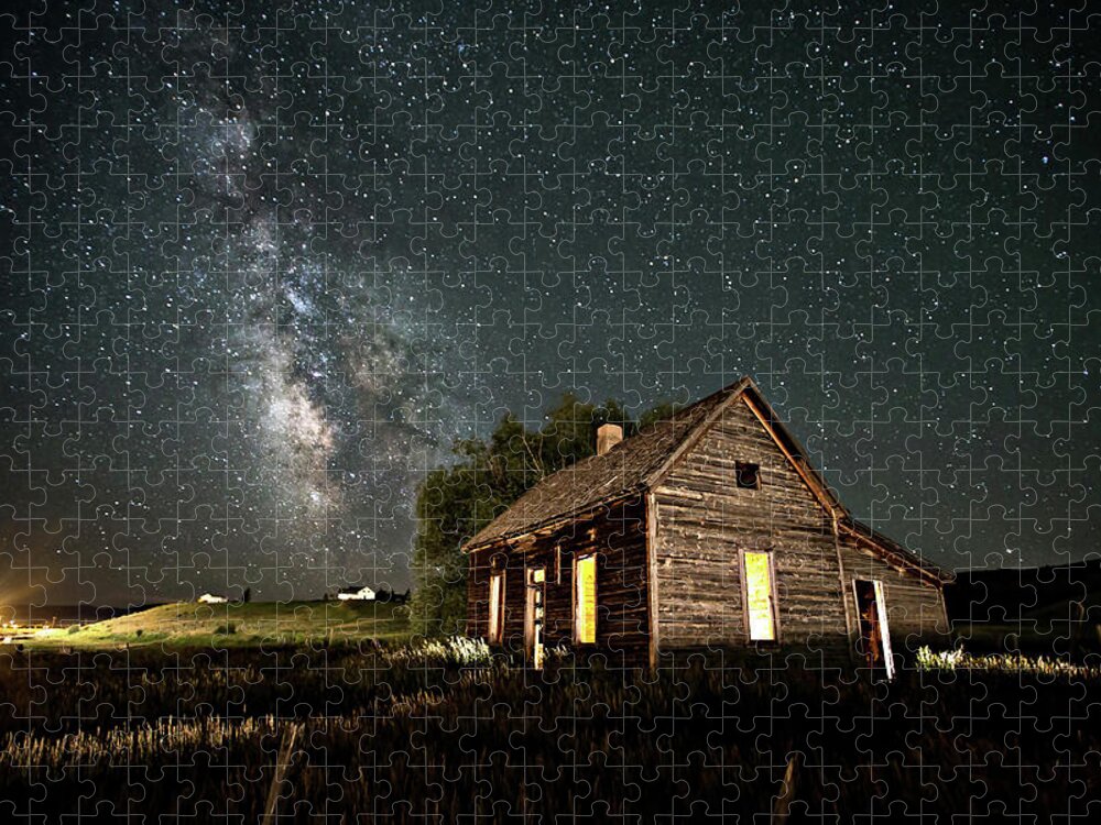 Star Valley Jigsaw Puzzle featuring the photograph Star Valley Cabin by Wesley Aston