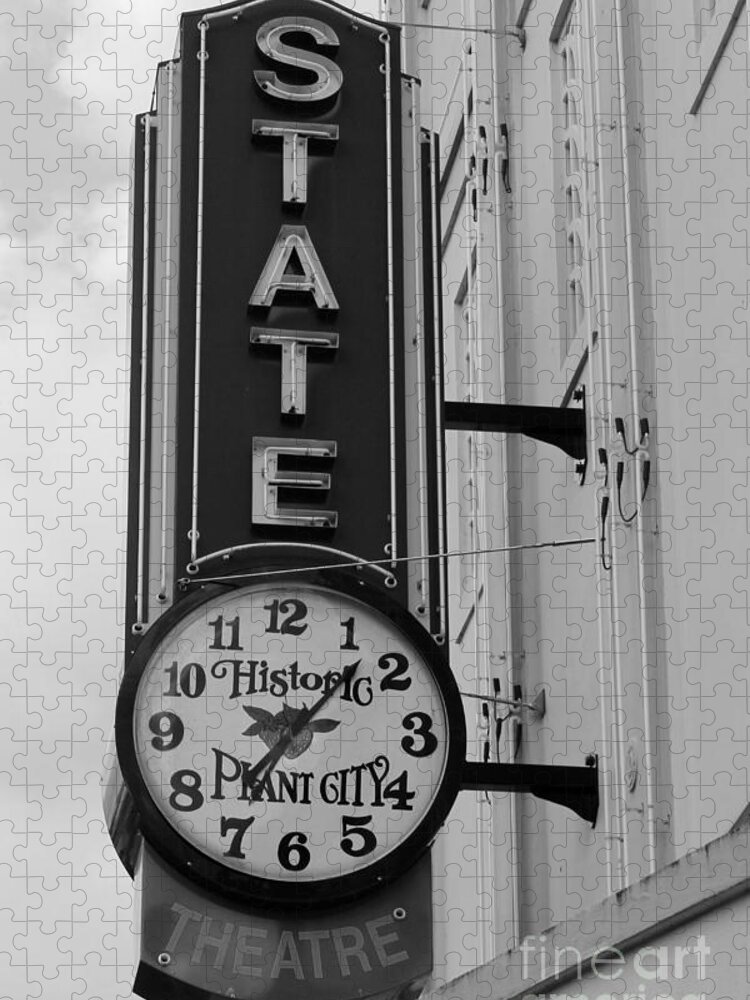 Theater Jigsaw Puzzle featuring the photograph State Theater Sign by Robert Wilder Jr