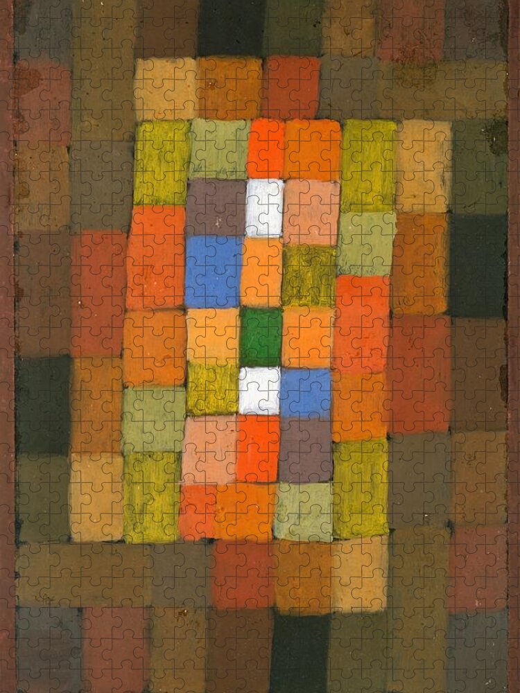 Paul Klee Jigsaw Puzzle featuring the painting Static Dynamic Gradation by Paul Klee