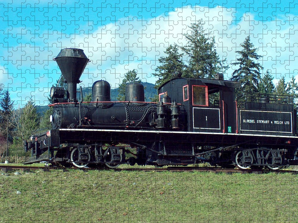 Train Jigsaw Puzzle featuring the photograph Steam Locomotive by Wayne Enslow