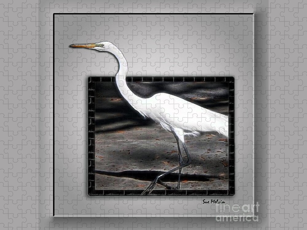 Surrealism Jigsaw Puzzle featuring the digital art Stepping Out into a New Dimension by Sue Melvin