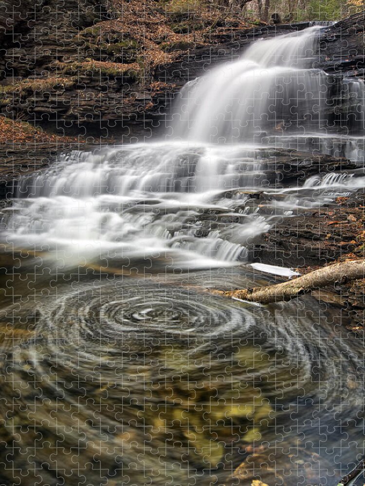 Waterfall Jigsaw Puzzle featuring the photograph Stirring The Pot by Robert Fawcett