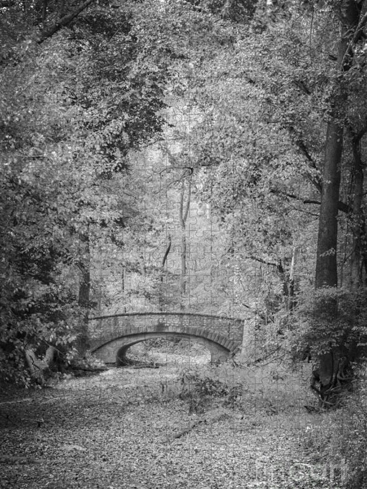 Stone Bridge Jigsaw Puzzle featuring the photograph Stone Bridge In The Woods by Tamara Becker