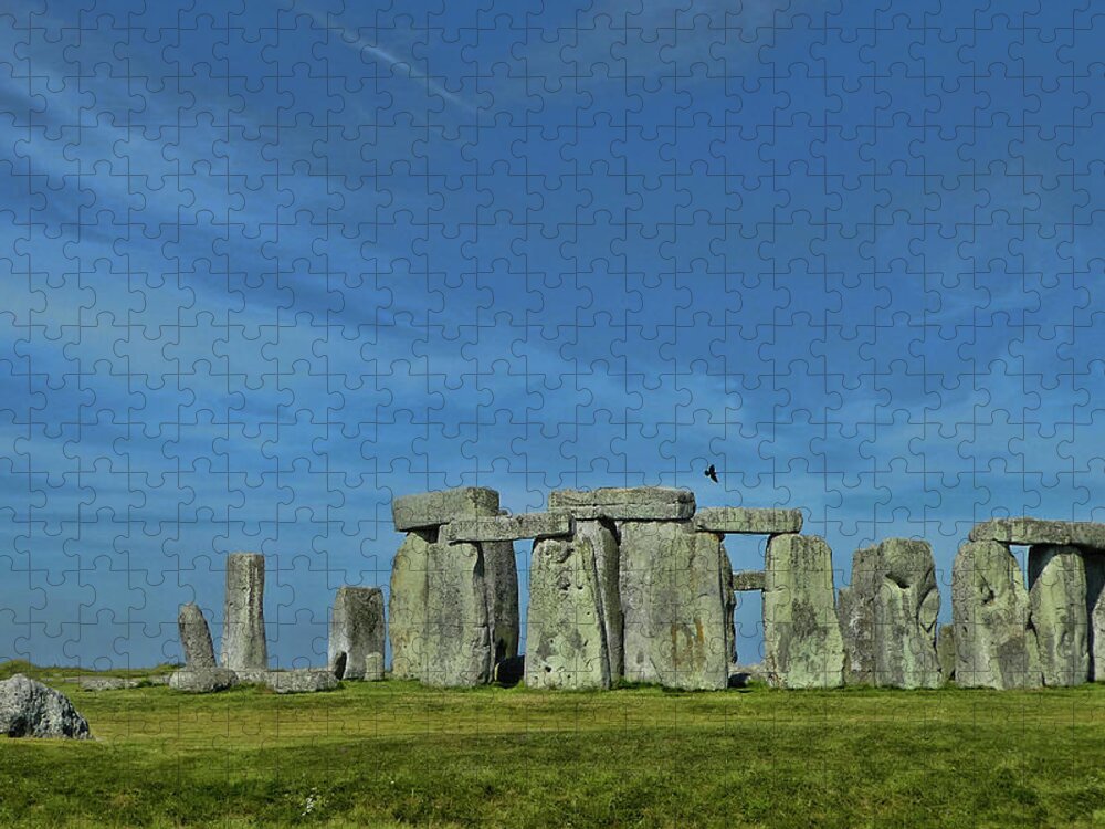 Stonehenge Druid Magic Celtic Solstice Ancient Jigsaw Puzzle featuring the photograph Stonehenge by Nora Martinez