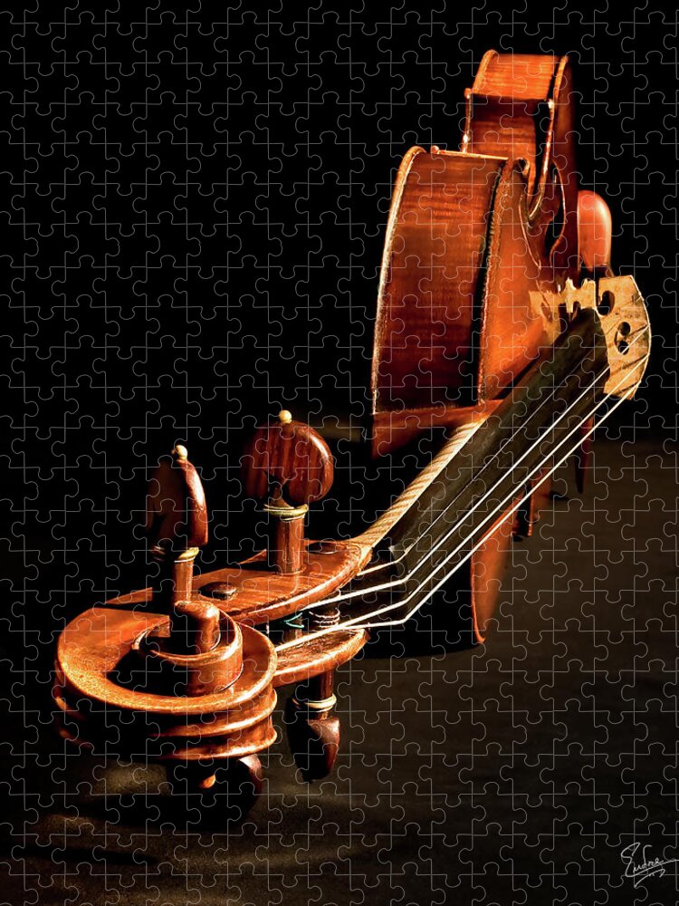 Strad Jigsaw Puzzle featuring the photograph Stradivarius From The Top by Endre Balogh