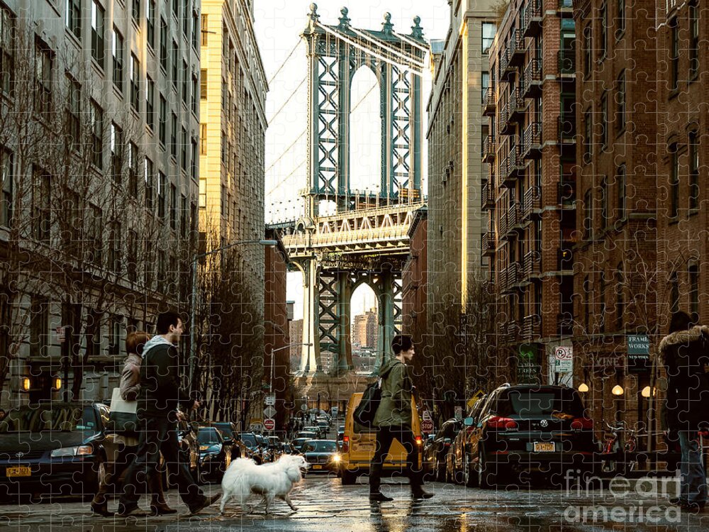 Photograph Jigsaw Puzzle featuring the photograph Streets of Brooklyn by Alissa Beth Photography