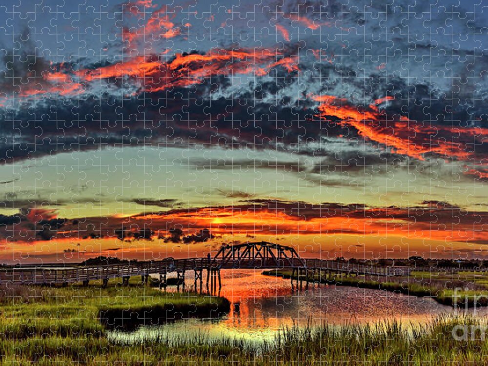 Topsail Island Jigsaw Puzzle featuring the photograph Stripes by DJA Images