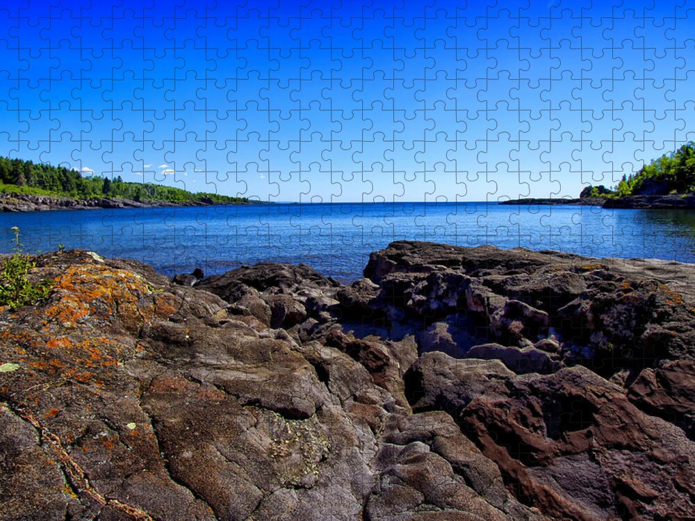 Sugarloaf Cove Minnesota Jigsaw Puzzle featuring the photograph Sugarloaf Cove From Rock Level by Bill and Linda Tiepelman