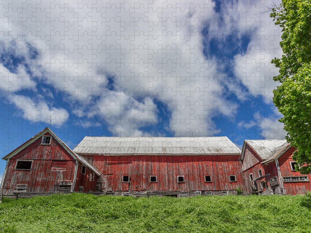 Barn Jigsaw Puzzle featuring the photograph Summer Barn by Tim Kirchoff