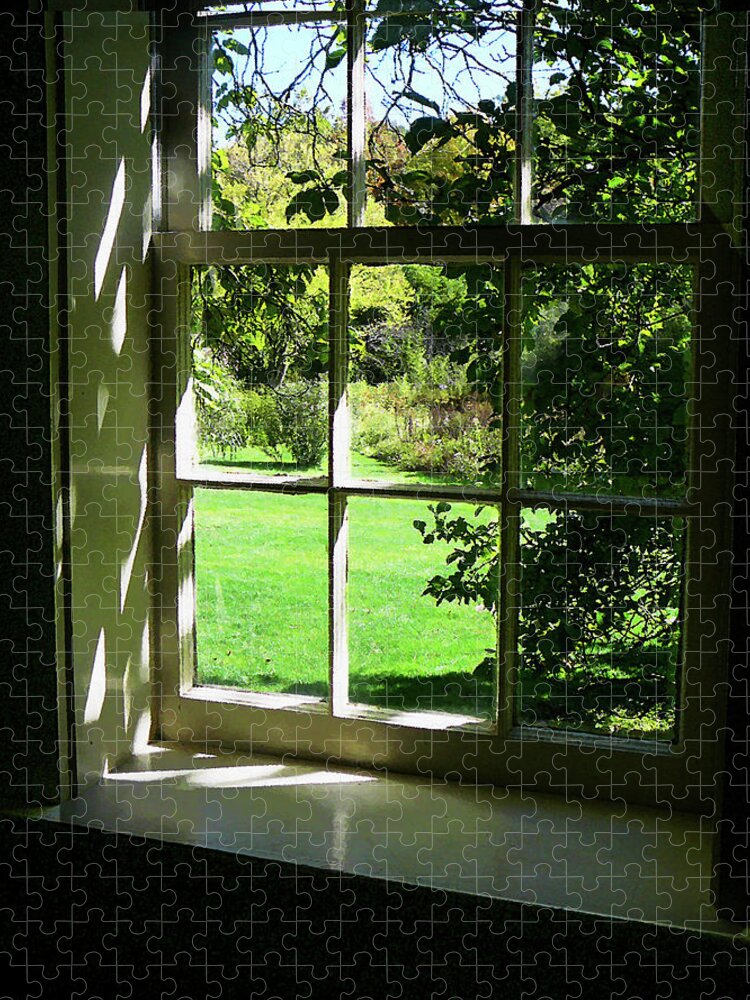 Summer Jigsaw Puzzle featuring the photograph Summer Day Through the Window by Susan Savad