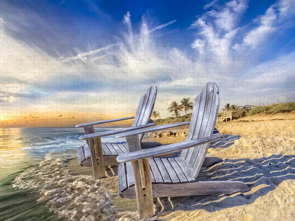Clouds Jigsaw Puzzle featuring the photograph Summer Dreaming by Debra and Dave Vanderlaan