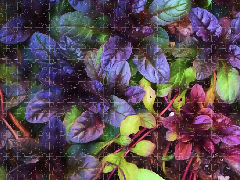 Painterly Jigsaw Puzzle featuring the photograph Summer Garden 5 by Bonnie Bruno