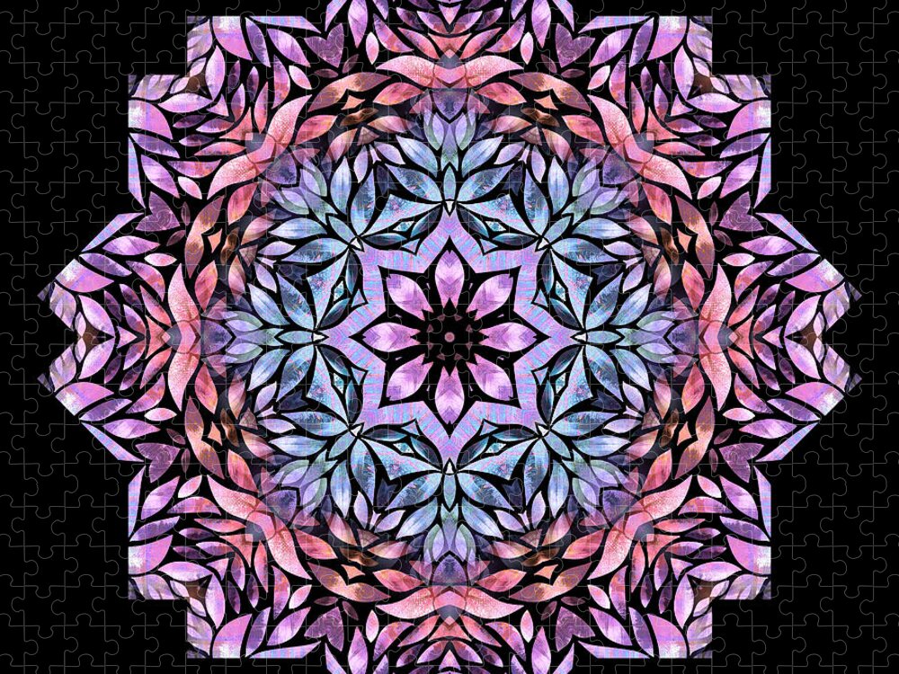 Mandala Jigsaw Puzzle featuring the digital art Summer Heat - m03 by Variance Collections