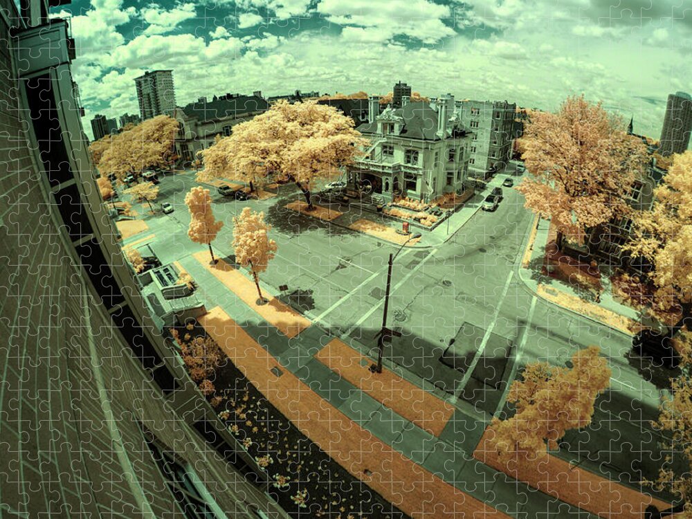 Infrared Jigsaw Puzzle featuring the photograph Summer in the City #1 by John Roach